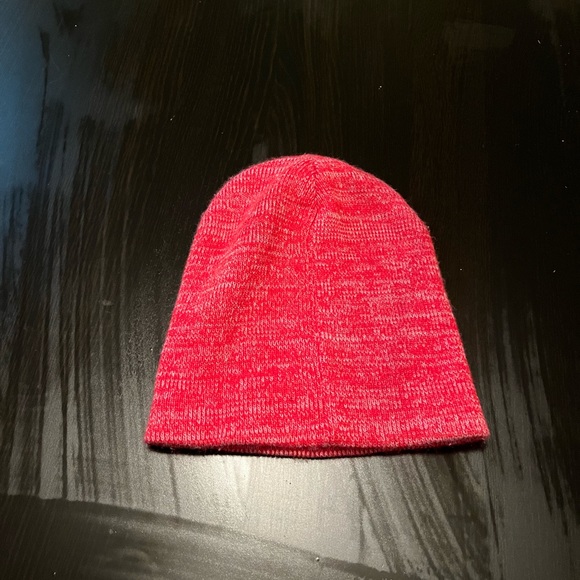 Red Knit Beanie, One Size Fits Most, 100% Acrylic - Picture 2 of 5